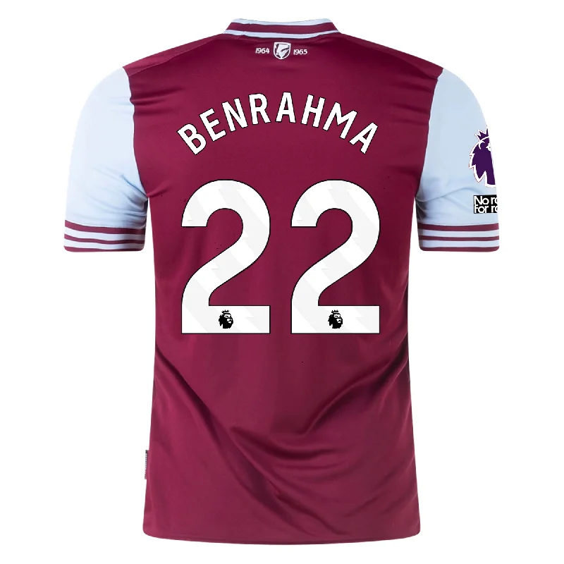 Men's Moisture - Wicking Golf Jerseys with UV Protection for Comfortable Rounds on the CourseUmbro West Ham Jarrod Bowen Home Jersey w/ EPL + No Room For Racism Patches 24/25 (Maroon/Sky Blue)
