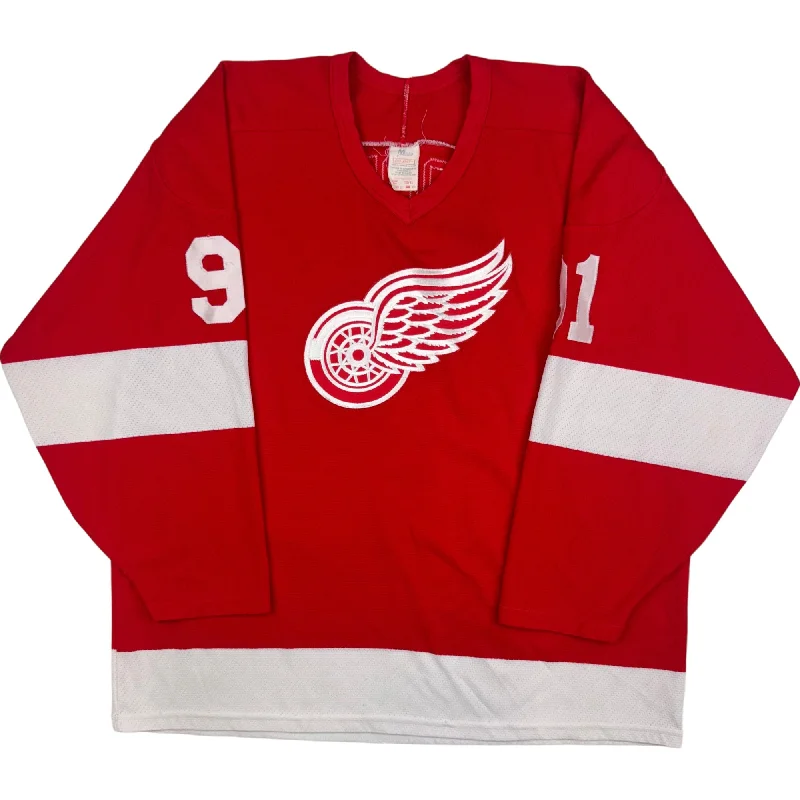 Men's Authentic Soccer Jerseys of National Teams for International Football EventsVintage NHL Detroit Red Wings Fedorov 91 Hockey Jersey Red Rare
