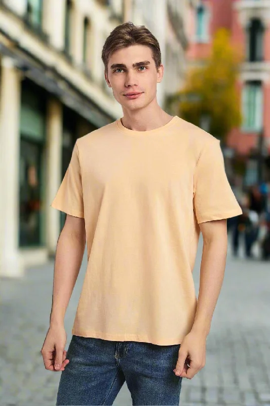 Men's lightweight performance t - shirts for running marathonsRegular Fit Basic Cotton T-Shirt