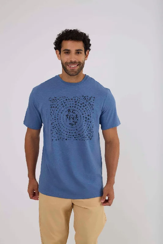 Men's short - sleeve linen t - shirts for summer beach outingsT-Shirt