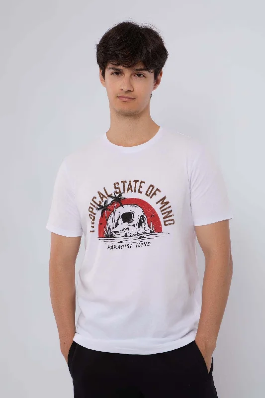 Men's printed Hawaiian t - shirts for tropical vacationsT-Shirt