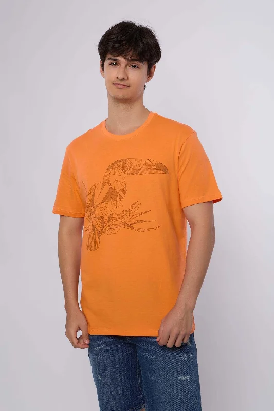 Men's button - front t - shirts with a unique artistic printT-Shirt