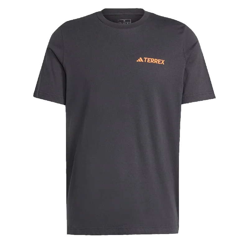Men's plus - size pocket t - shirts with a classic lookAdidas Terrex Mountain Graphic T-Shirt Black