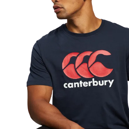 Men's button - front t - shirts with a unique artistic printCanterbury - Anchor Tee - Classic Grey Marle | Navy