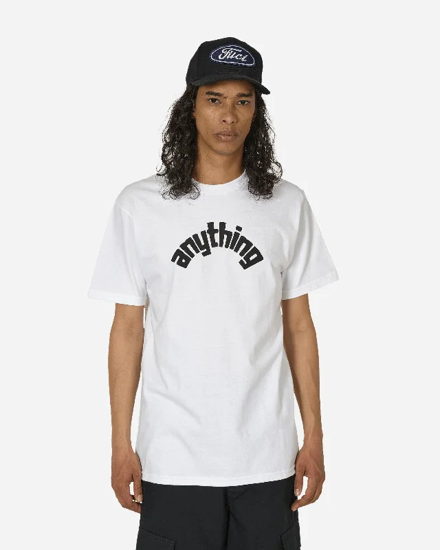 Men's moisture - wicking athletic t - shirts for intense workoutsCurved Logo T-Shirt White / Black