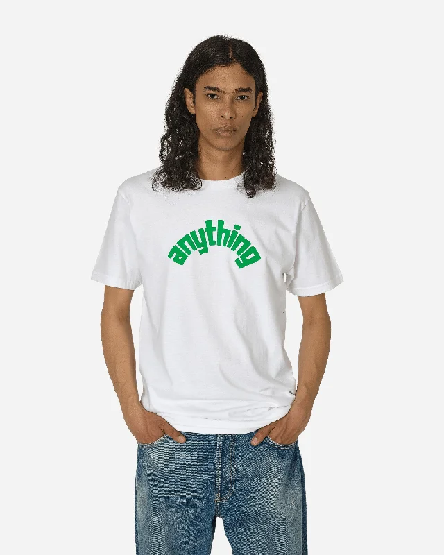 Men's UV - protection t - shirts for outdoor activities in the sunCurved Logo T-Shirt White / Green