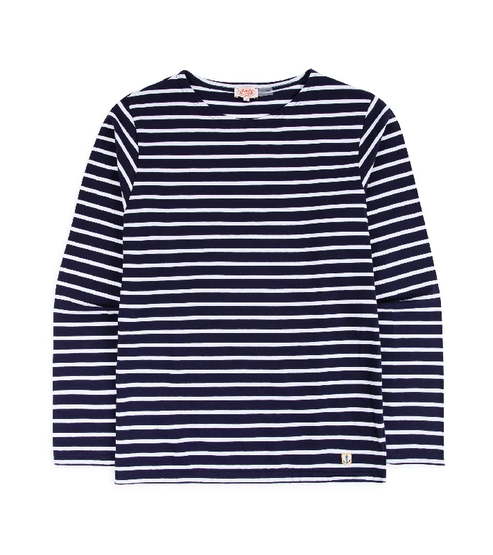 Men's printed Hawaiian t - shirts for tropical vacationsArmor Lux Lightweight Breton Striped T-Shirt: Navy White