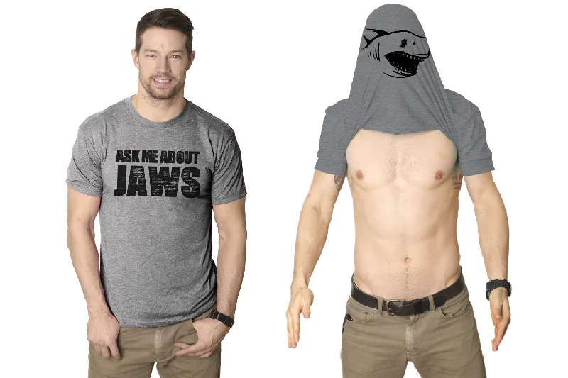 Men's printed Hawaiian t - shirts for tropical vacationsAsk Me About Jaws Men's T Shirt