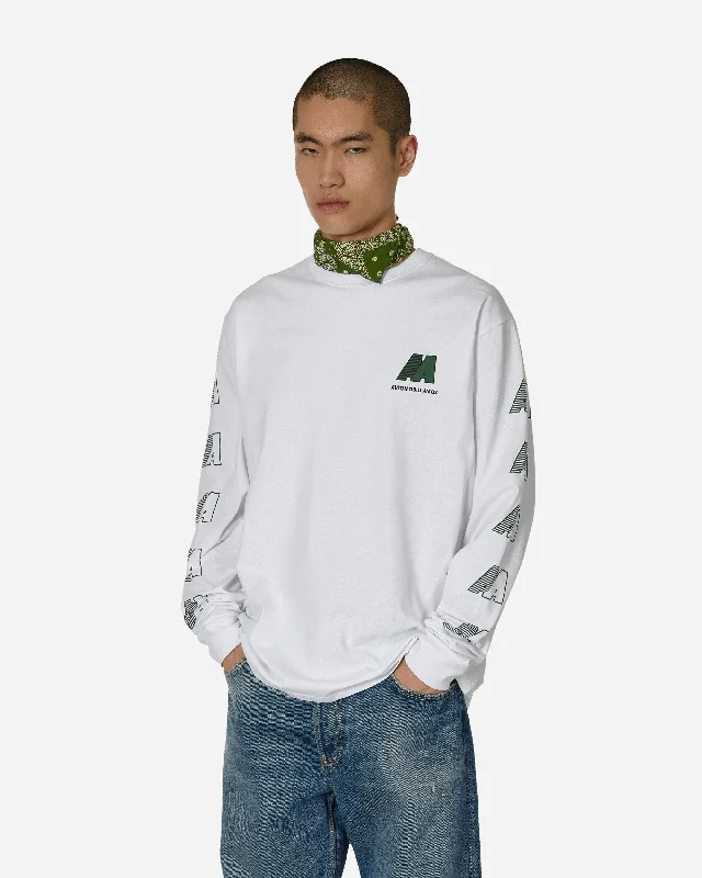 Men's plus - size pocket t - shirts with a classic lookAA Logo Longsleeve T-Shirt White
