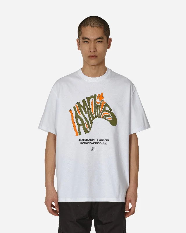 Men's button - front t - shirts with a unique artistic printSafarista T-Shirt White
