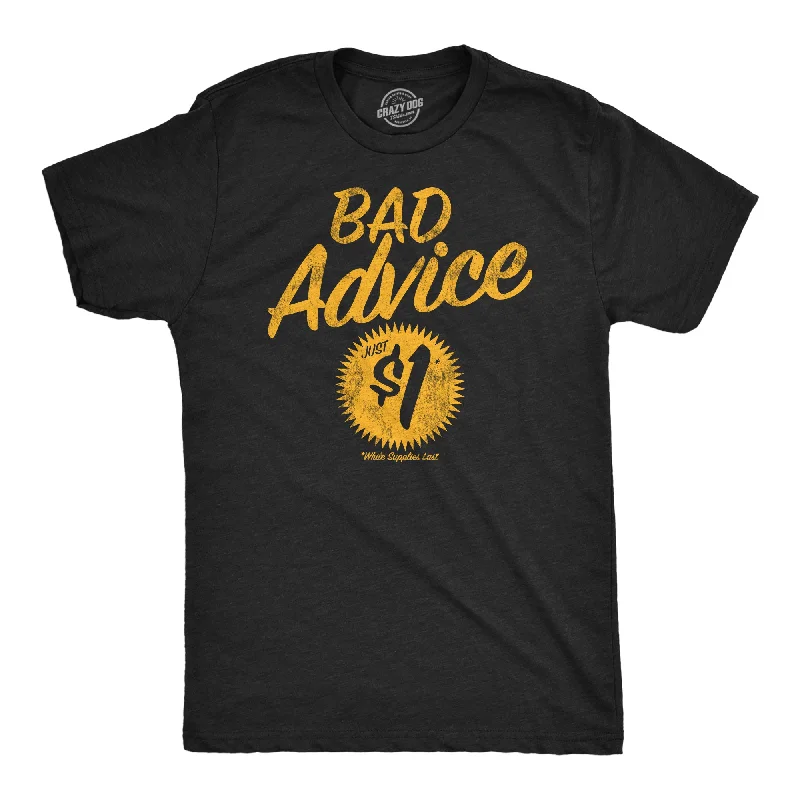Men's smart - casual checkered t - shirts for semi - formal occasionsBad Advice Just One Dollar Men's T Shirt