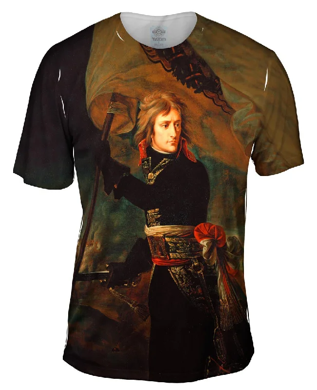 Men's v - neck muscle t - shirts for a body - building aestheticBaron Antoine Jean Gros - "Napoleon Bonaparte on the Bridge at Arcole" (1801)