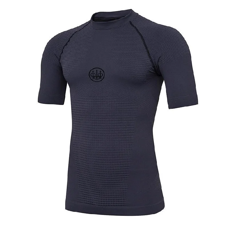 Men's smart - casual checkered t - shirts for semi - formal occasionsBeretta Body Mapping Base Layer 3D Ebony