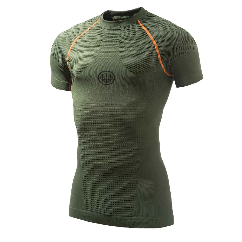 Men's long - sleeve henley t - shirts with button - down placketsBeretta Body Mapping Base Layer 3D Green