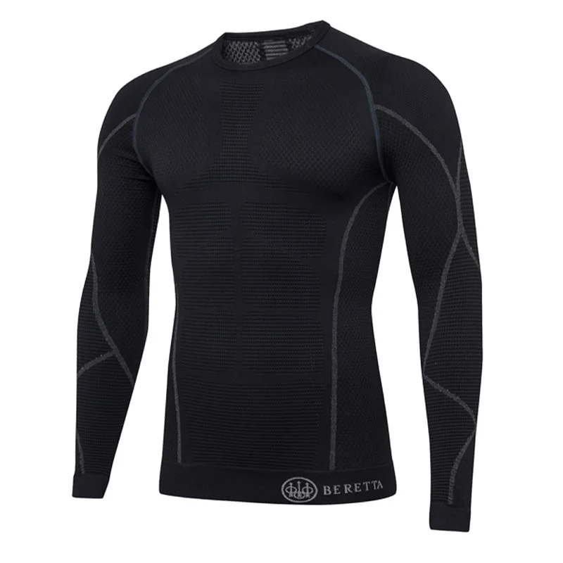 Men's tie - dye t - shirts with a bohemian styleBeretta HT Body Mapping 3D L/S Tee Black
