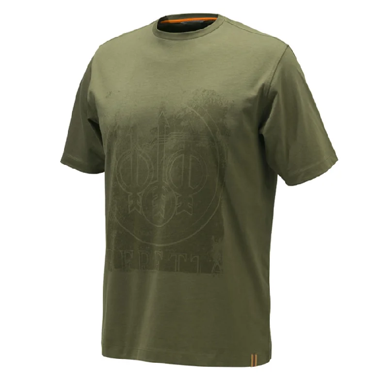 Men's lightweight performance t - shirts for running marathonsBeretta Logo T-Shirt Dark Olive