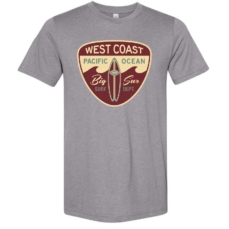 Men's moisture - wicking athletic t - shirts for intense workoutsBig Sur Surf Department Asst Colors Sueded Tee