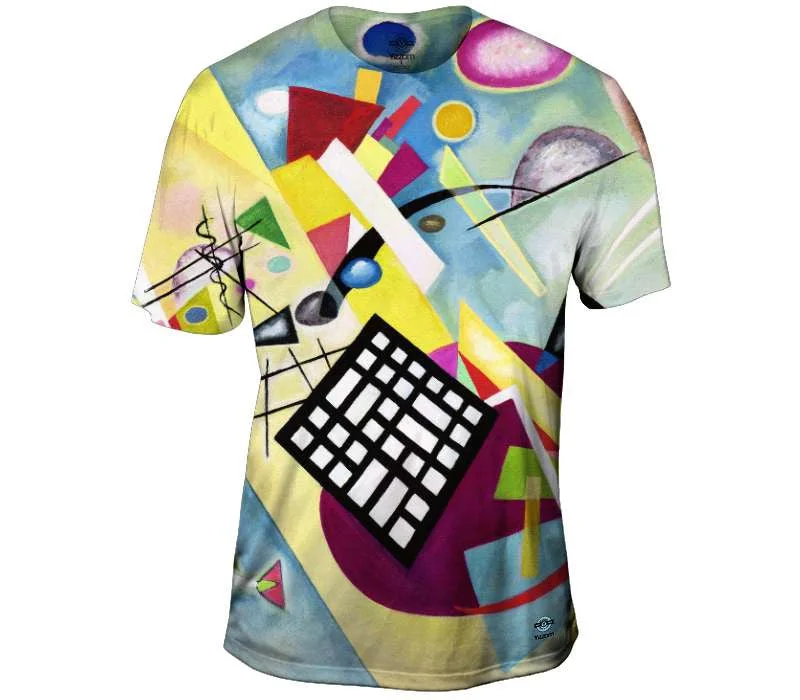 Men's UV - protection t - shirts for outdoor activities in the sunBlack Grid - Kandinsky
