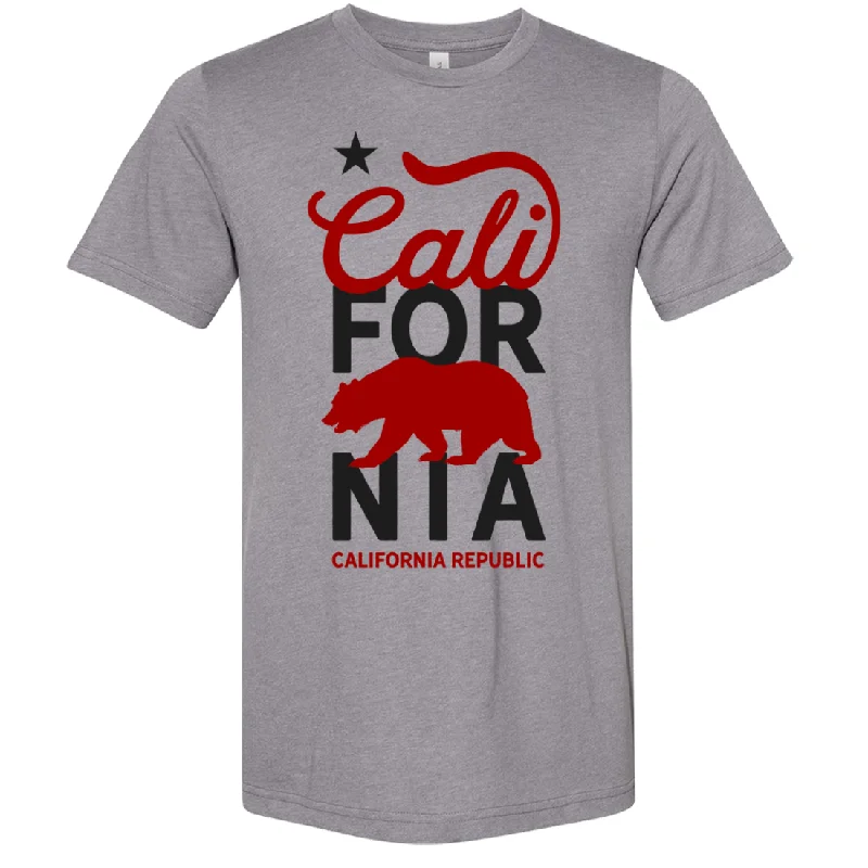 Men's distressed denim - look t - shirts with a rugged appealCali For Nia Asst Colors Sueded Tee