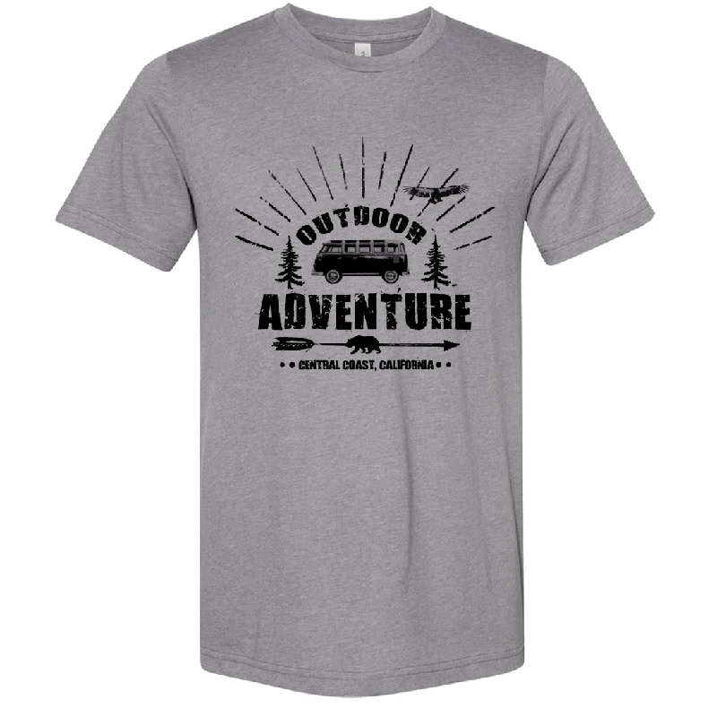 Men's lightweight performance t - shirts for running marathonsCalifornia Outdoor Adventure Asst Colors Sueded Tee