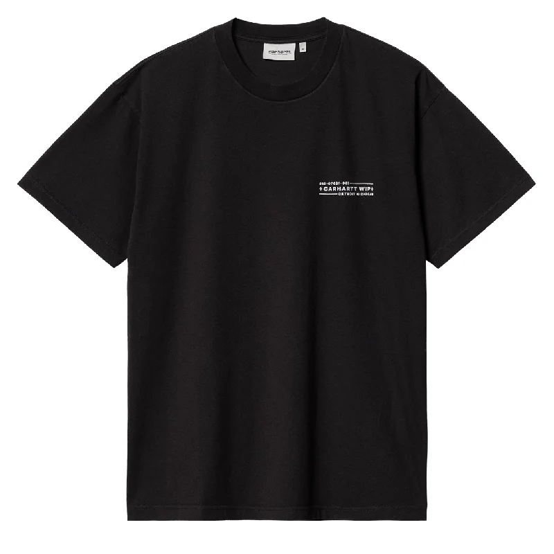 Men's mock - neck t - shirts with a modern and sleek styleCarhartt WIP  S/S Stamp T-Shirt Black / White