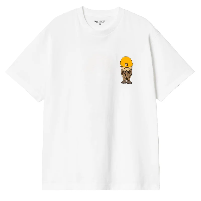 Men's thermal t - shirts with a high - neck design for cold weatherCarhartt WIP Sumimasen T-Shirt White