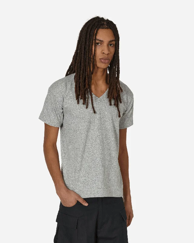 Men's tie - dye t - shirts with a bohemian styleMade in Japan V-Neck T-Shirt Oxford Gray
