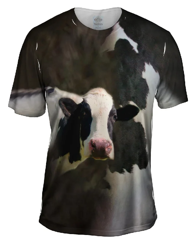 Men's lightweight performance t - shirts for running marathonsCow Half Skin