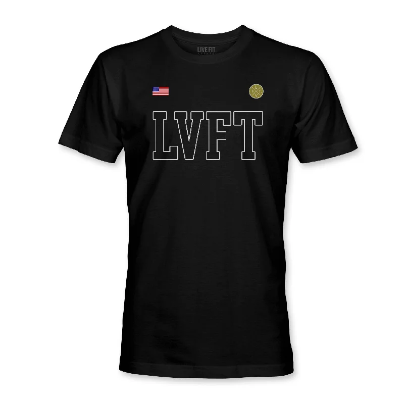Men's distressed denim - look t - shirts with a rugged appealDefender Tee - Black