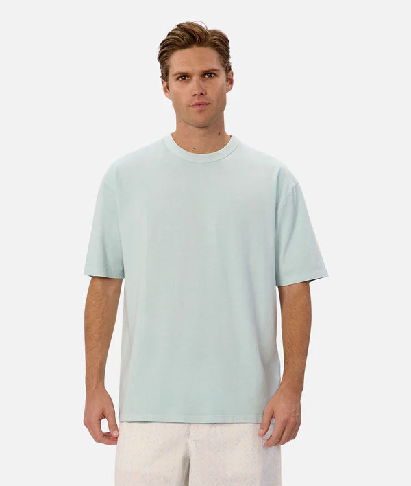 Men's button - front t - shirts with a unique artistic printIndustrie - The Del Sur Tee - Turquoise