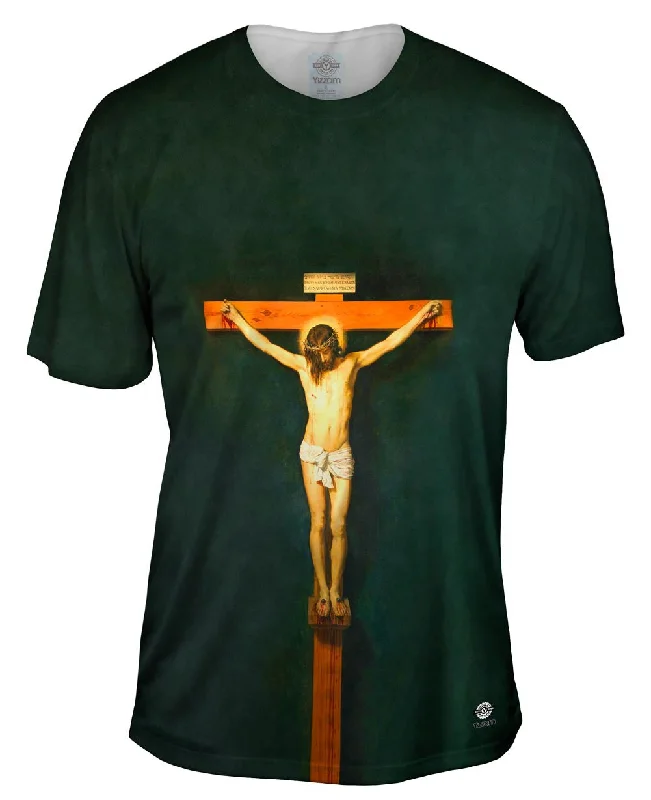Men's button - front t - shirts with a unique artistic printDiego Velázquez - "Christ crucified" (1632)