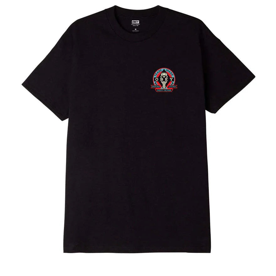 Men's button - front t - shirts with a unique artistic printDystopia / Utopia Classic T-Shirt