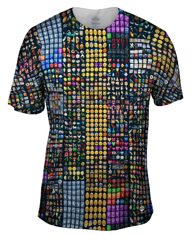 Men's moisture - wicking athletic t - shirts for intense workoutsEmoji Party