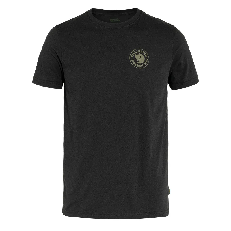 Men's short - sleeve linen t - shirts for summer beach outingsFjallraven 1960 Logo T-Shirt Black