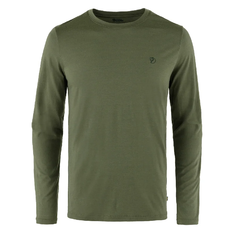 Men's mock - neck t - shirts with a modern and sleek styleFjallraven Abisko Wool LS Laurel Green
