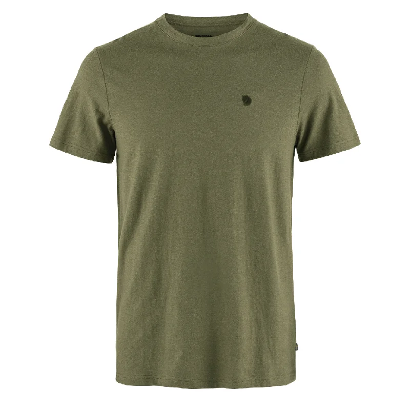 Men's long - sleeve henley t - shirts with button - down placketsFjallraven Abisko Wool SS Laurel Green