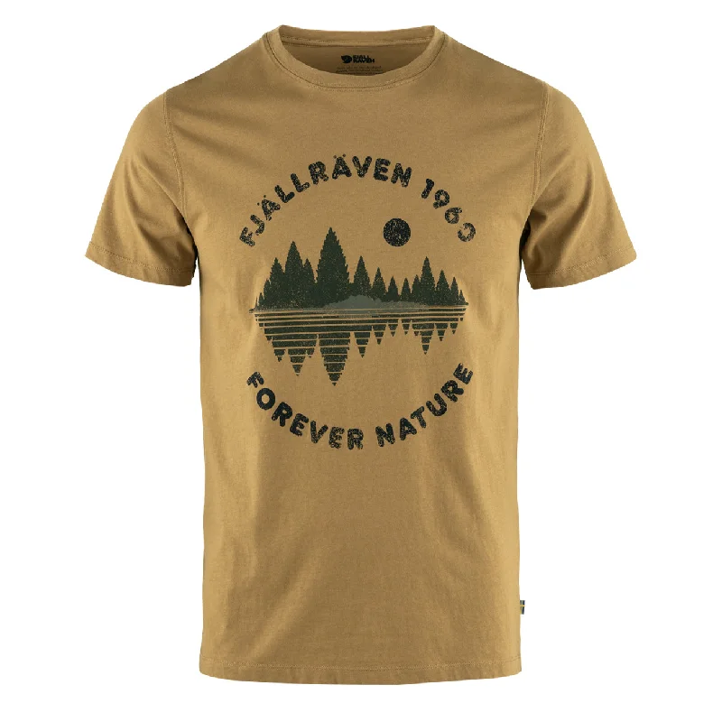 Men's thermal t - shirts with a high - neck design for cold weatherFjallraven Forest Mirror T-shirt Buckwheat Brown