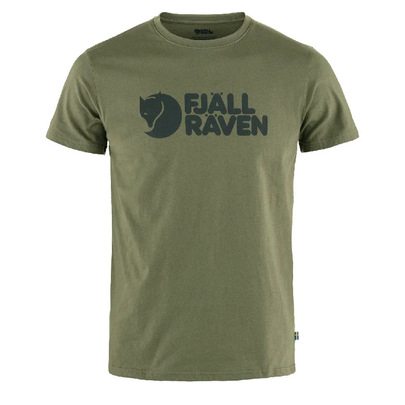 Men's distressed denim - look t - shirts with a rugged appealFjallraven Logo T-Shirt Laurel Green