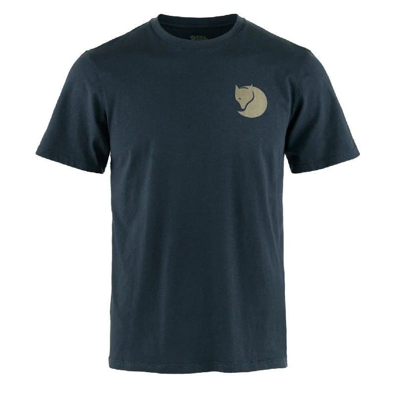Men's UV - protection t - shirts for outdoor activities in the sunFjallraven Walk With Nature T-Shirt Dark Navy