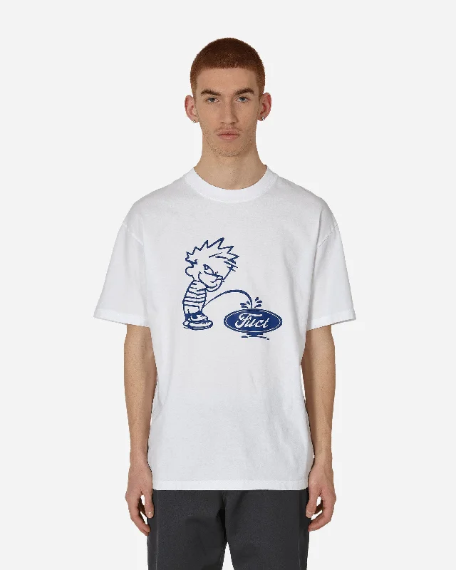 Men's organic cotton crew - neck t - shirts for everyday comfortOval Pee Boy T-Shirt White