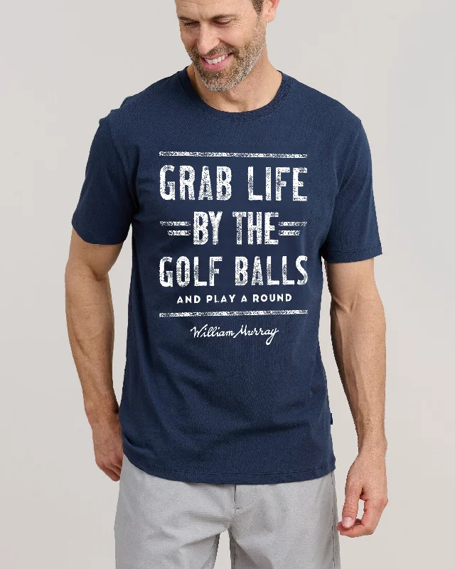 Men's distressed denim - look t - shirts with a rugged appealGrab Life T-Shirt