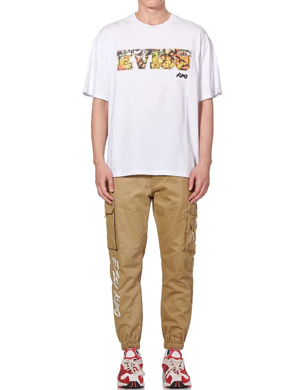 Men's antimicrobial t - shirts for odor - free freshness during travelGraffiti Patchwork T-shirt