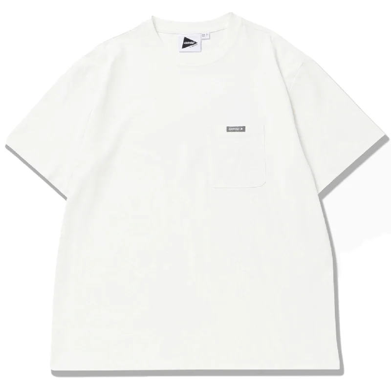 Men's lightweight performance t - shirts for running marathonsGramicci x And Wander Backprint Tee White