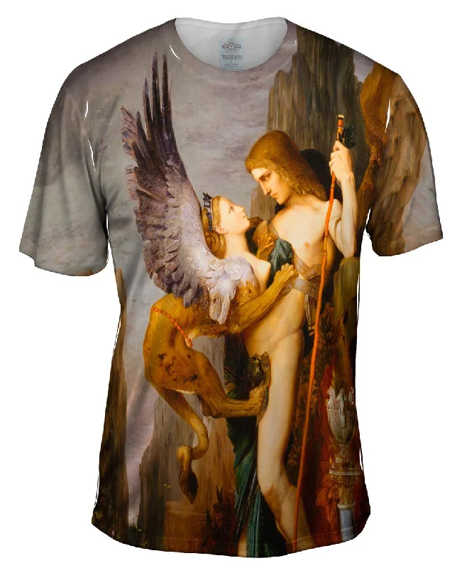 Men's printed Hawaiian t - shirts for tropical vacationsGustave Moreau - "Oedipus and the Sphinx" (1864)