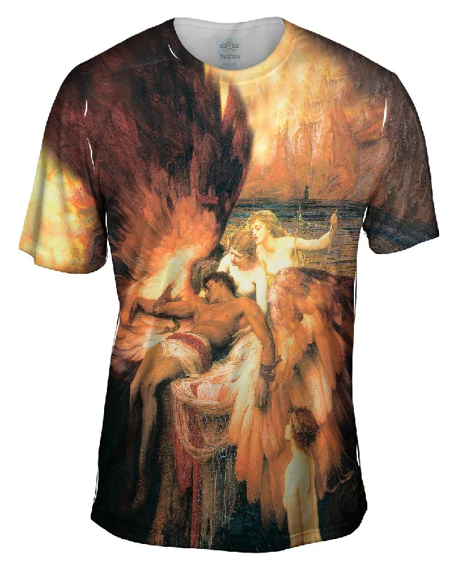 Men's lightweight performance t - shirts for running marathonsHerbert Draper - "The Lament Of Icarus" (1898)