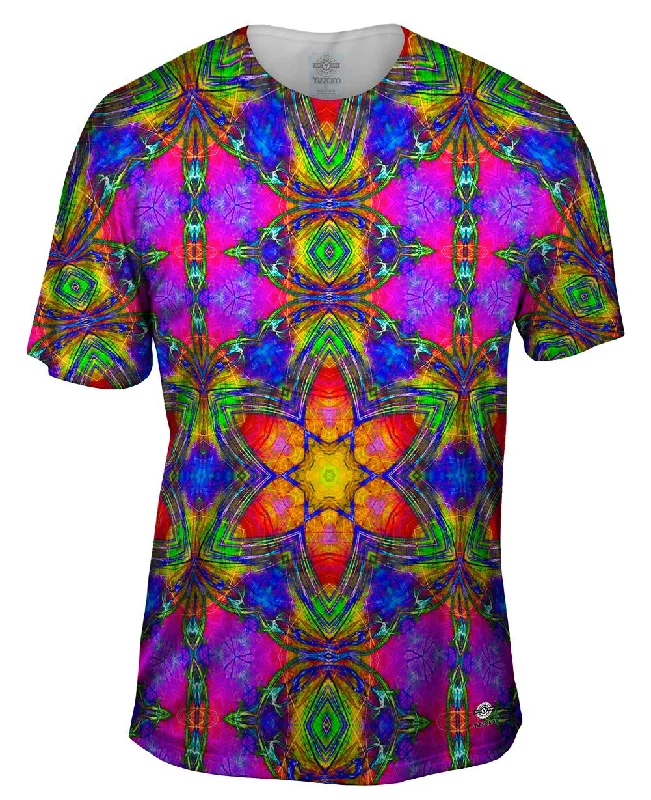 Men's antimicrobial t - shirts for odor - free freshness during travelHippy Dippy Kaleidoscope