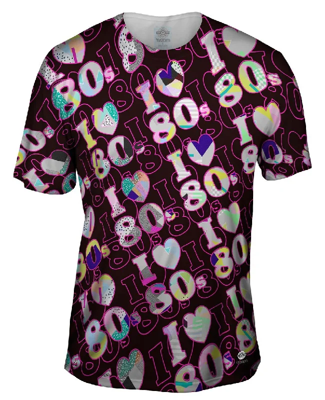 Men's organic cotton crew - neck t - shirts for everyday comfortI Love 80S