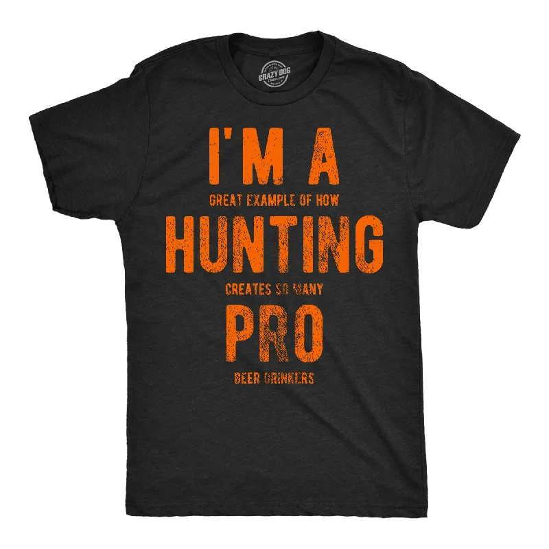 Men's thermal t - shirts with a high - neck design for cold weatherIm A Great Exampe Of How Hunting Creates So Many Pro Beer Drinkers Men's T Shirt
