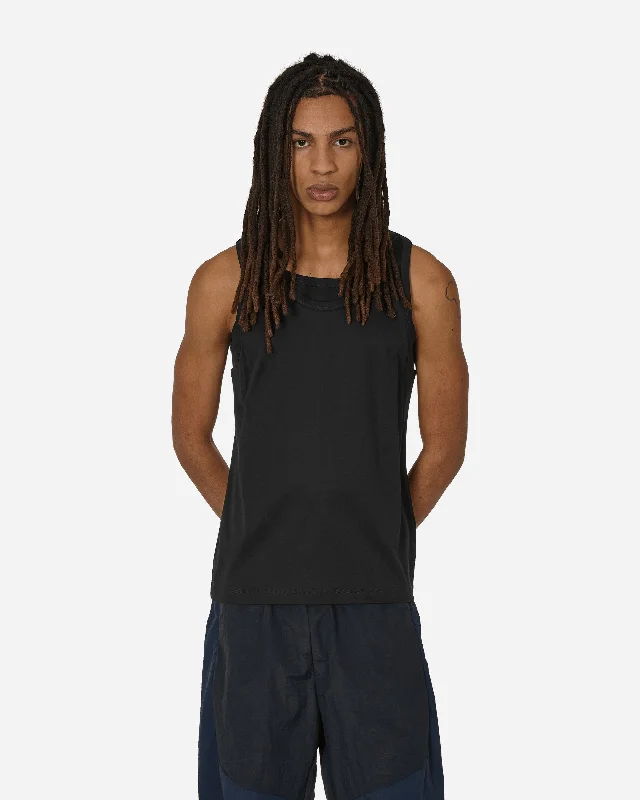 Men's short - sleeve linen t - shirts for summer beach outingsDiplopia Tank Black