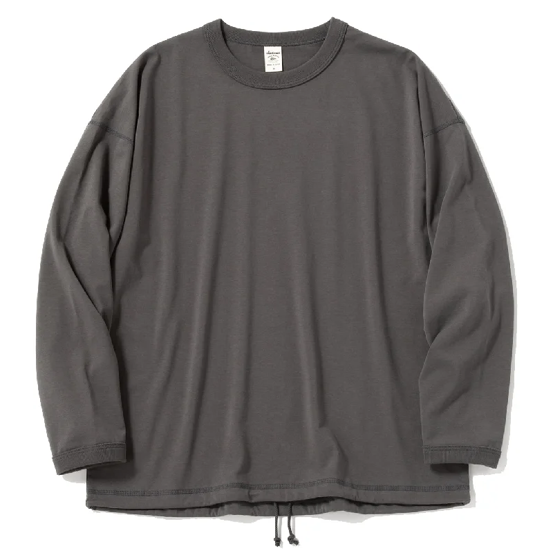 Men's distressed denim - look t - shirts with a rugged appealJackman Grace Himo L/S T-Shirt Gunmetal